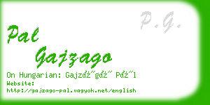 pal gajzago business card